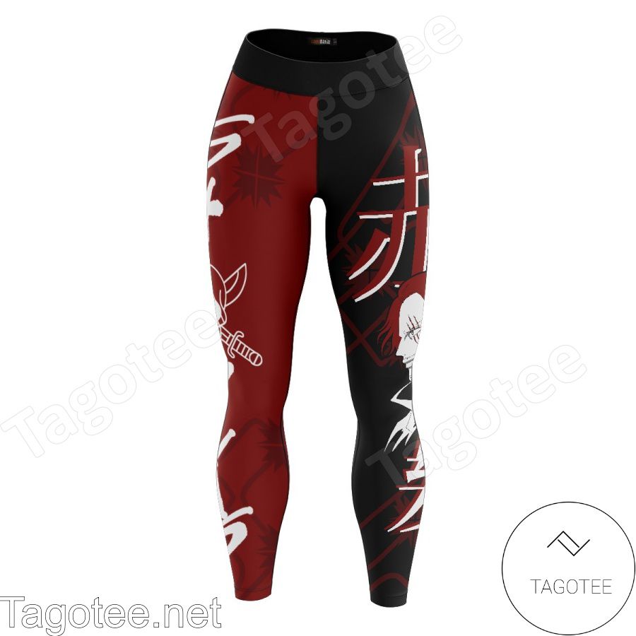 Shanks One Piece Anime Black And Red Leggings b