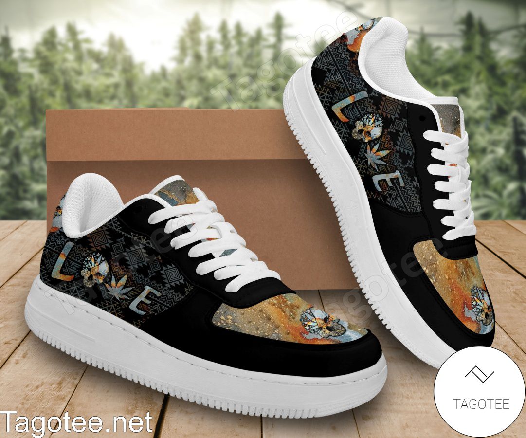 Skull Native Cannabis Weed Air Force Shoes
