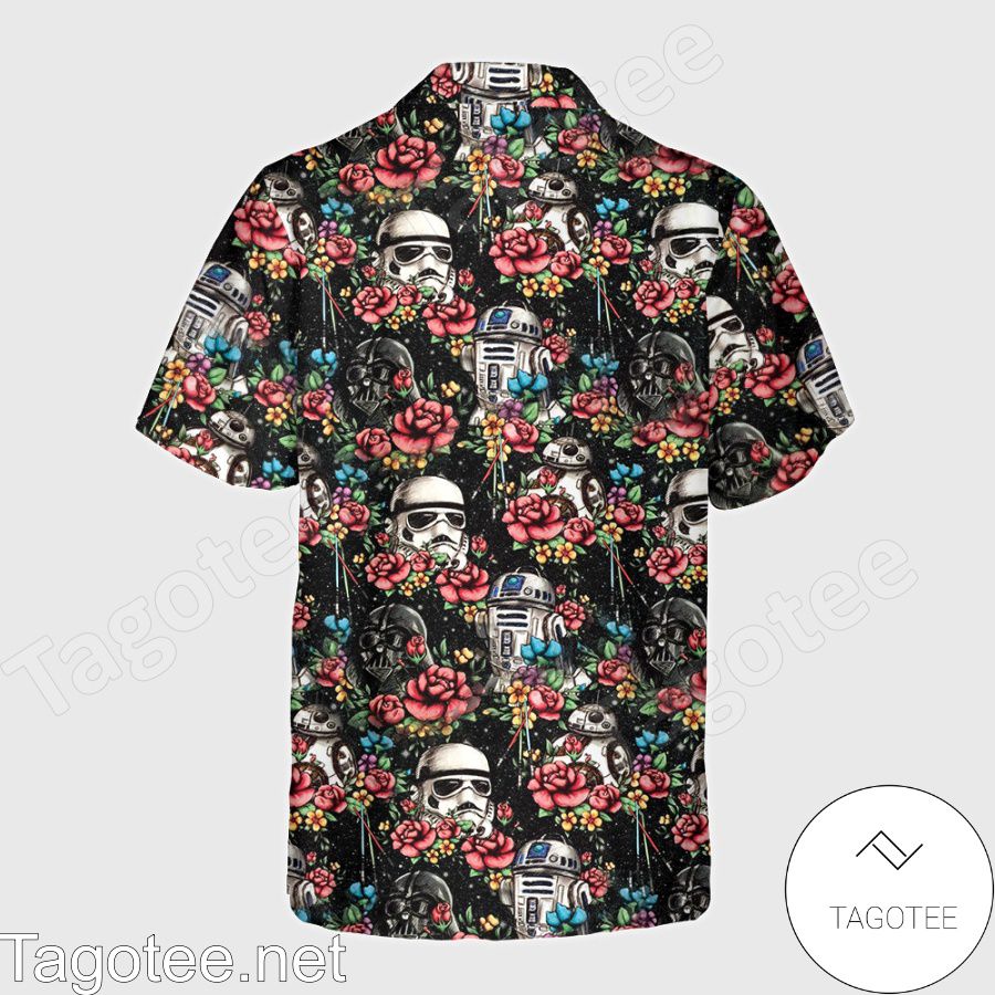Star Wars And Flower Hawaiian Shirt a