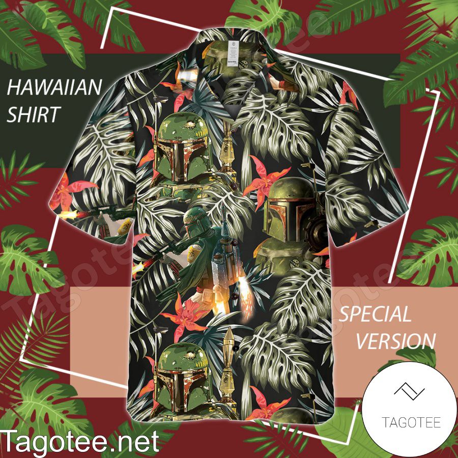 Star Wars Boba Fett Monstera Leaf Hawaiian Shirt