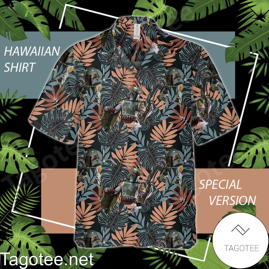 Star Wars Boba Fett Tropical Leaf Hawaiian Shirt