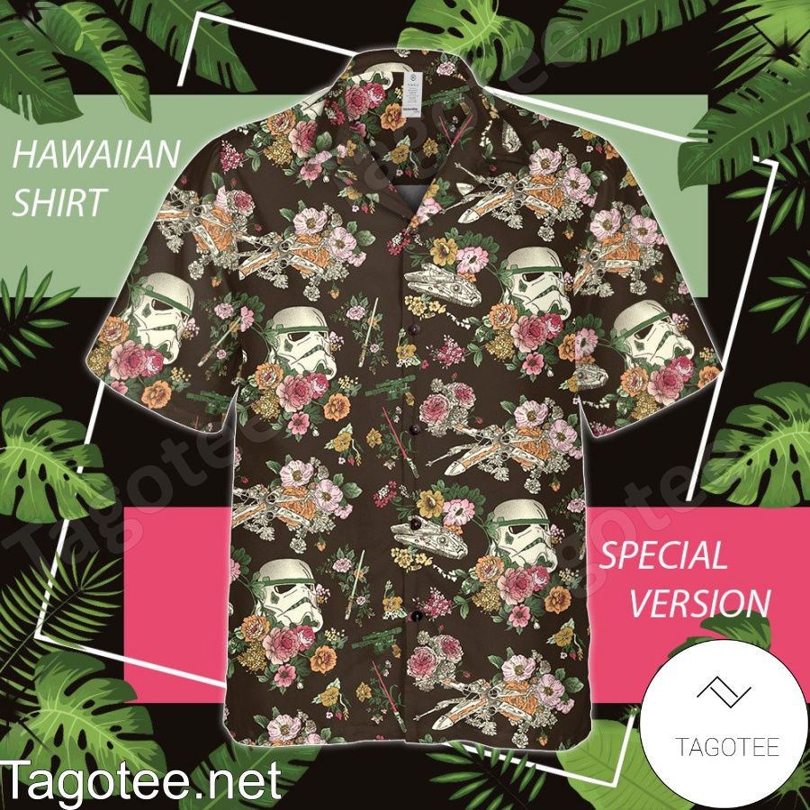 Star Wars Stormtrooper Floral Hawaiian Shirt