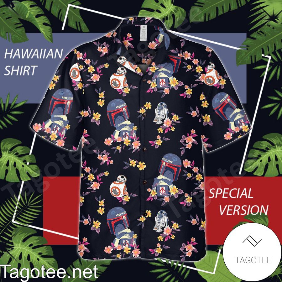 Star Wars The Mandalorian And Bb8 Flower Hawaiian Shirt