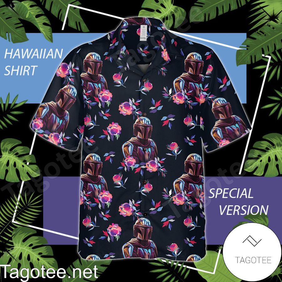 Star Wars The Mandalorian Flower Hawaiian Shirt