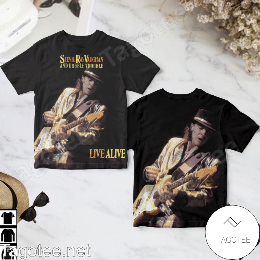 Stevie Ray Vaughan And Double Trouble Live Alive Album Shirt