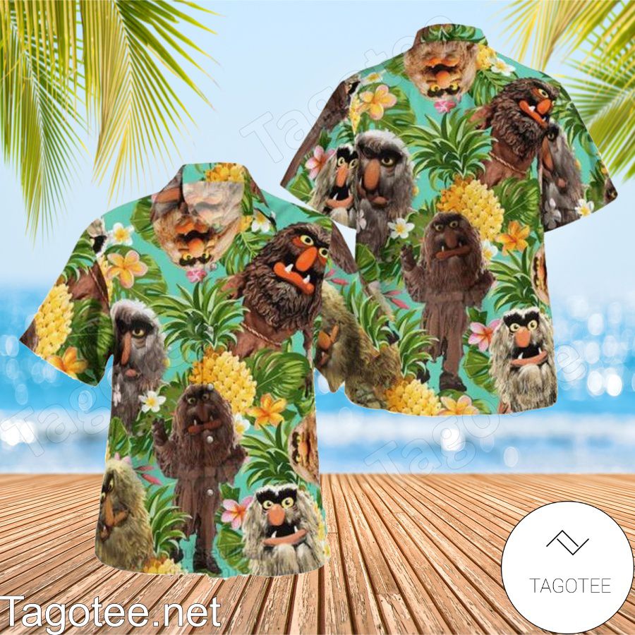 Sweetums The Muppet Tropical Pineapple Hawaiian Shirt