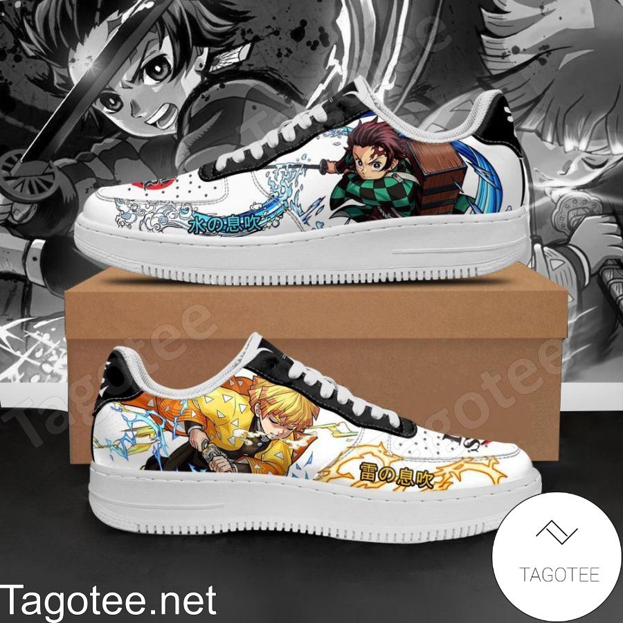 Tanjiro And Zenitsu Demon Slayer Anime Air Force Shoes