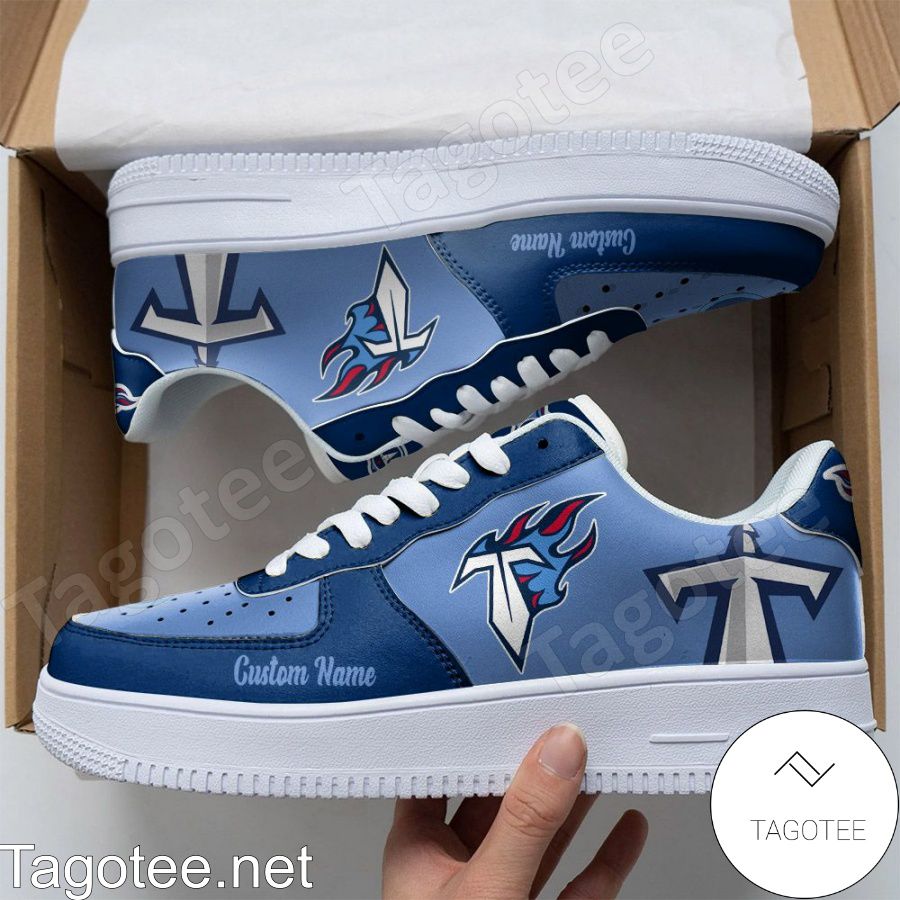Tennessee Titans Mascot Logo NFL Football Custom Name Air Force Shoes