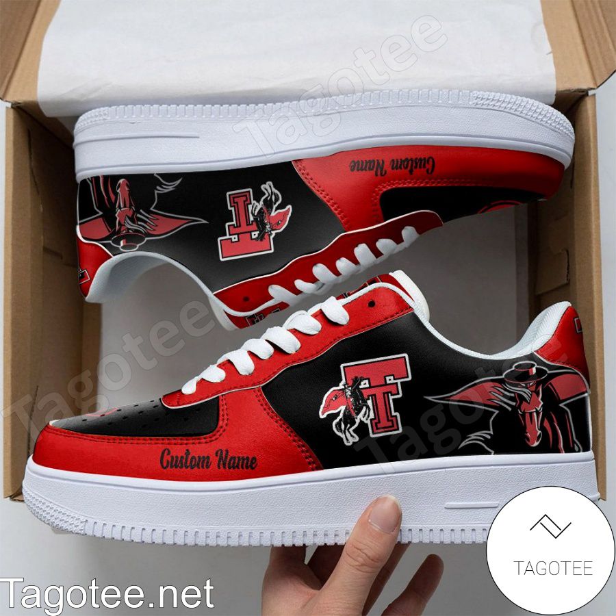 Texas Tech Red Raiders Mascot Logo NCAA Custom Name Air Force Shoes