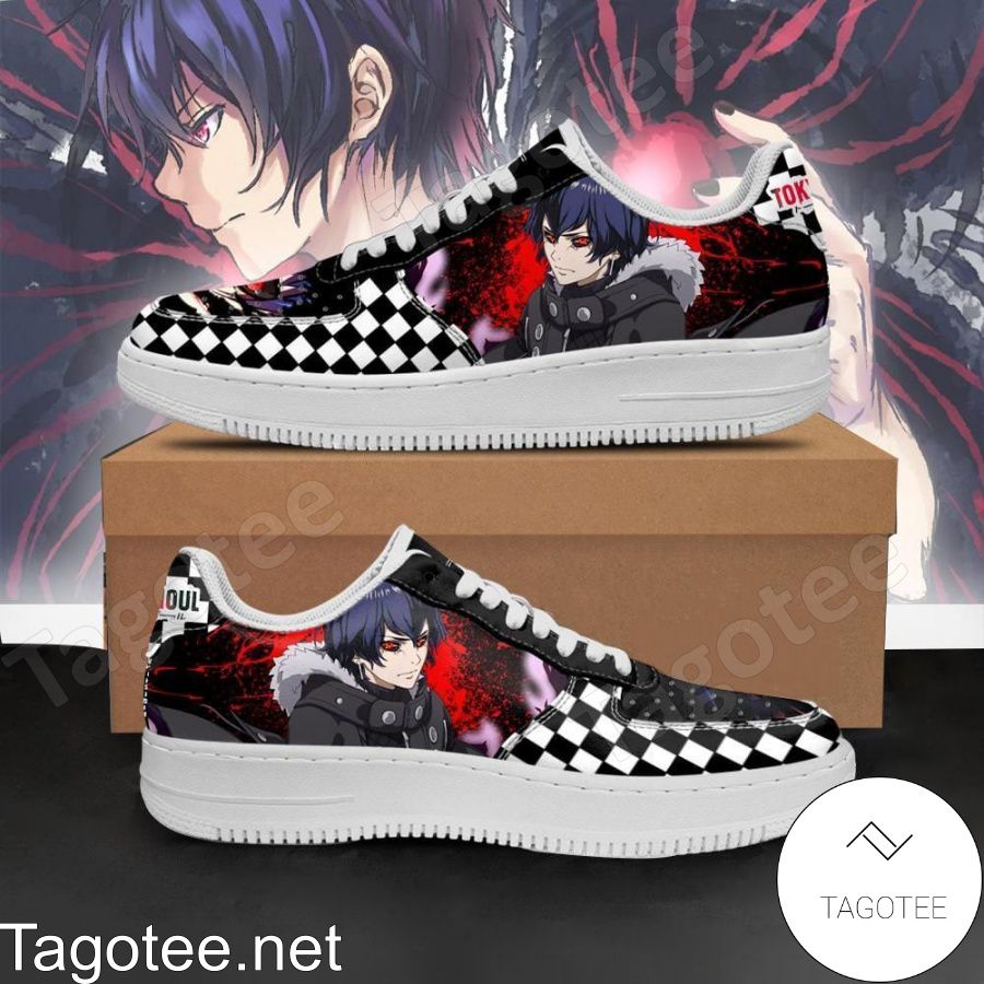 Tokyo Ghoul Ayato Checkerboard Anime Air Force Shoes