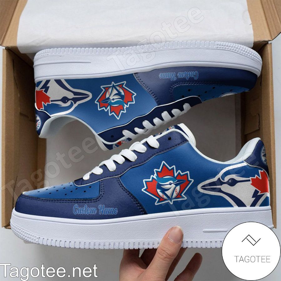 Toronto Blue Jays Mascot Logo MLB Baseball Custom Name Air Force Shoes