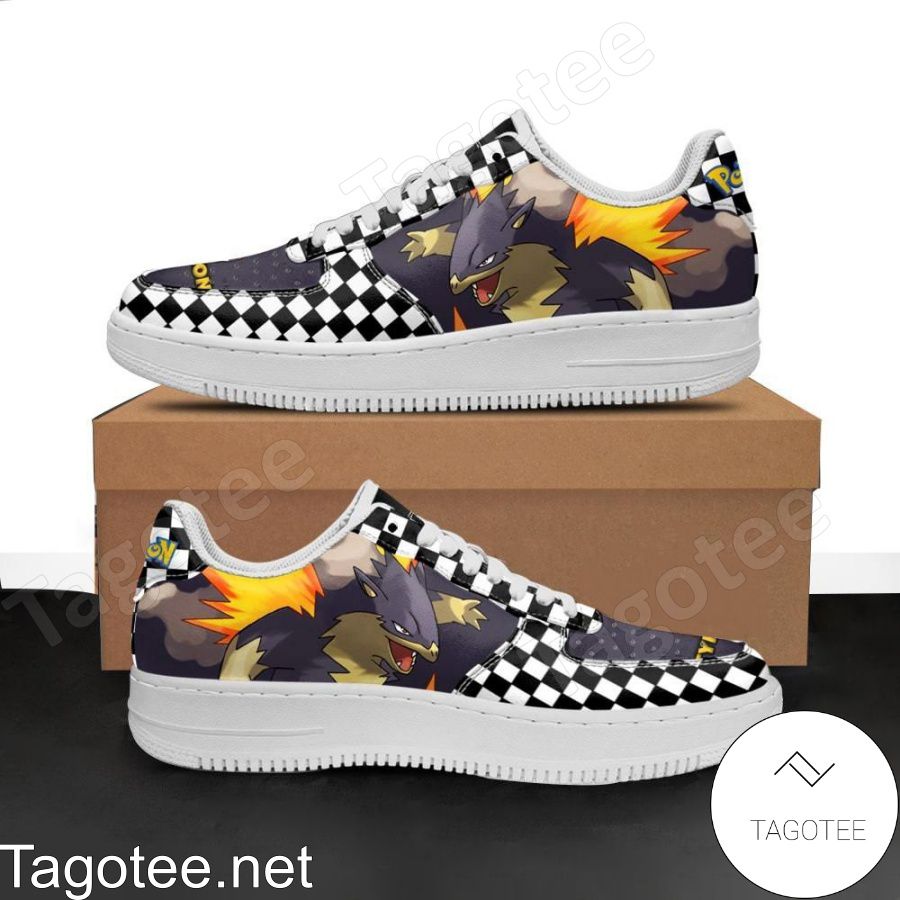 Typhlosion Checkerboard Pokemon Air Force Shoes