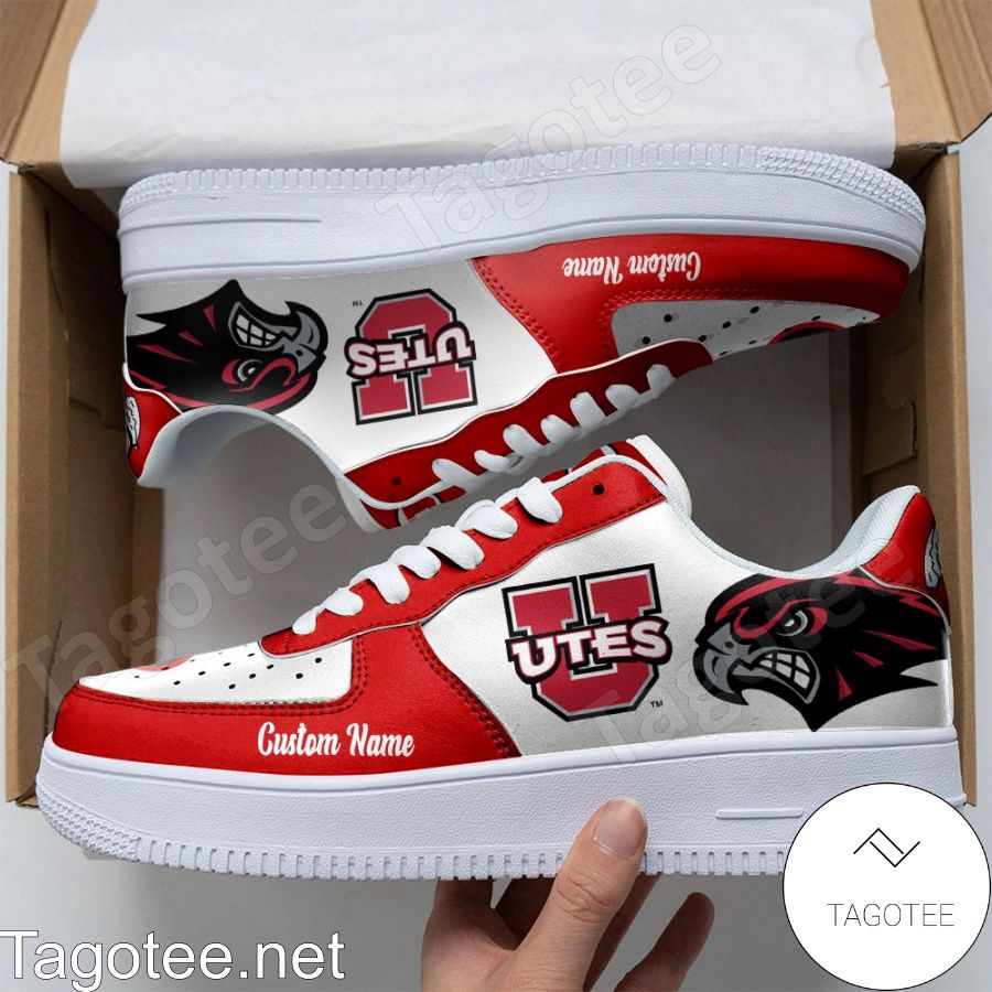 Utah Utes Mascot Logo NCAA Custom Name Air Force Shoes