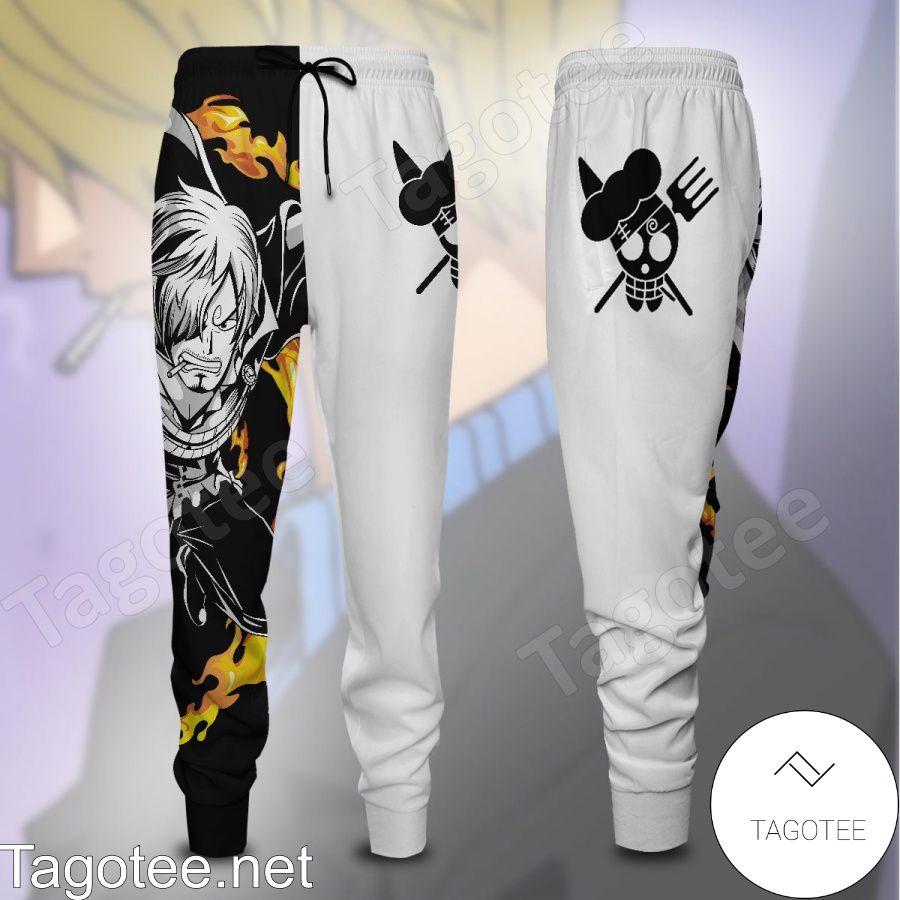 Vinsmoke Sanji Naruto Anime Black And White Pants a