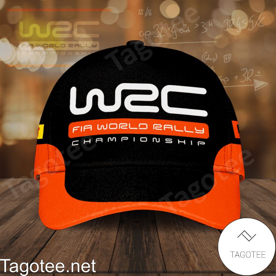 Wrc Fia World Rally Championship Orange And Black Cap