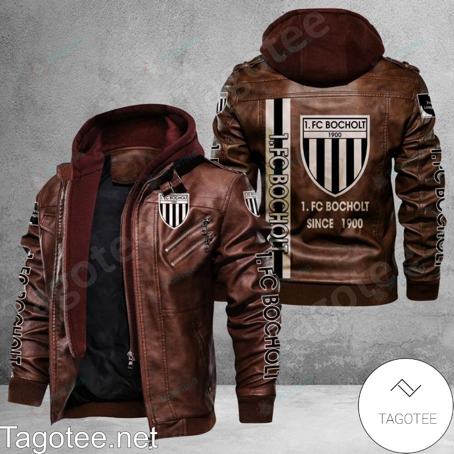 1. FC Bocholt Logo Leather Jacket a