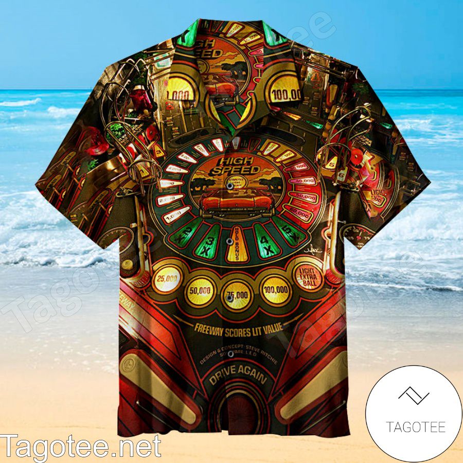 1986 Williams Pinball, High Speed Hawaiian Shirt