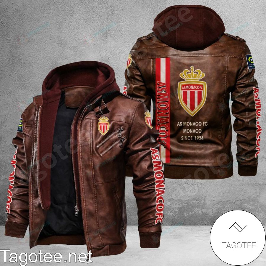 AS Monaco Logo Leather Jacket a