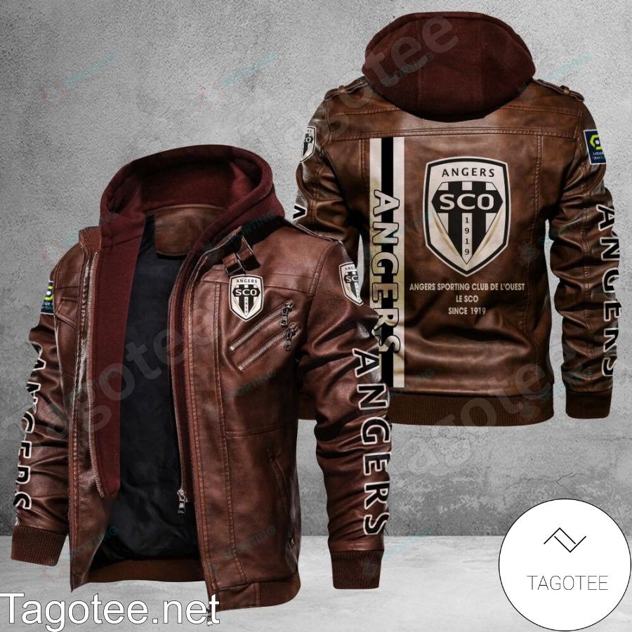 Angers SCO Logo Leather Jacket a