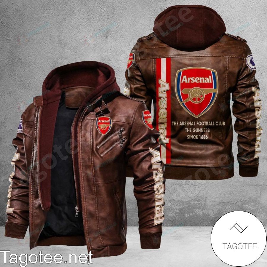 Arsenal F.C. Logo Leather Jacket a