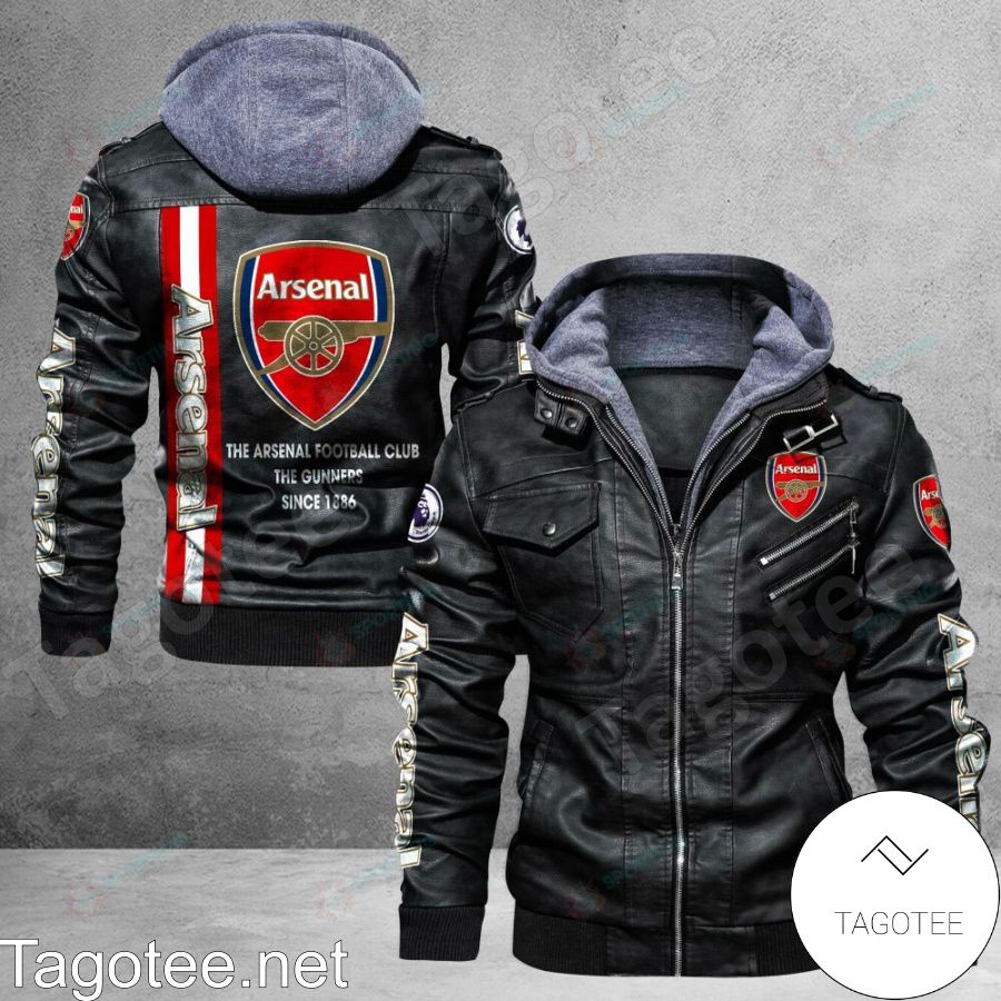 Arsenal F.C. Logo Leather Jacket