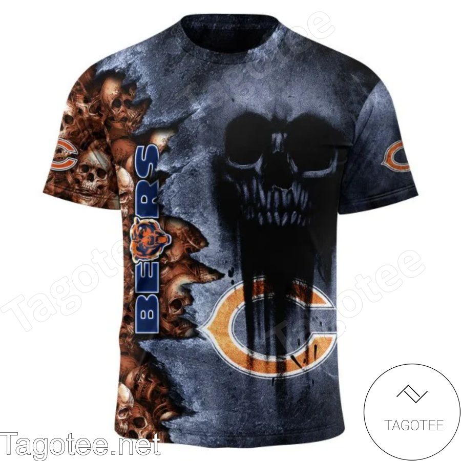 Chicago Bears Cemetery Skull NFL Halloween T-shirt, Hoodie