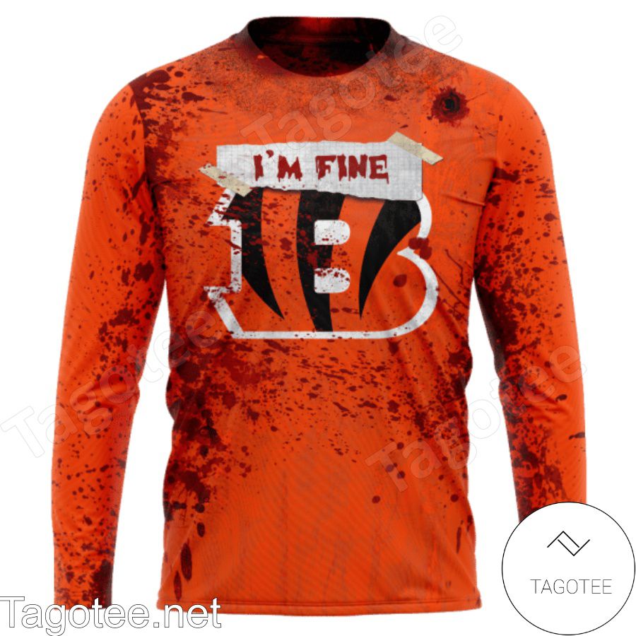Cincinnati Bengals Blood Jersey NFL Halloween T-shirt, Hoodie c