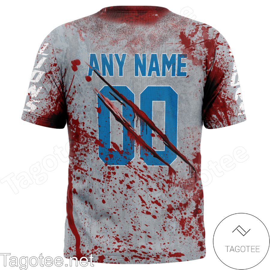 Detroit Lions Blood Jersey NFL Halloween T-shirt, Hoodie a