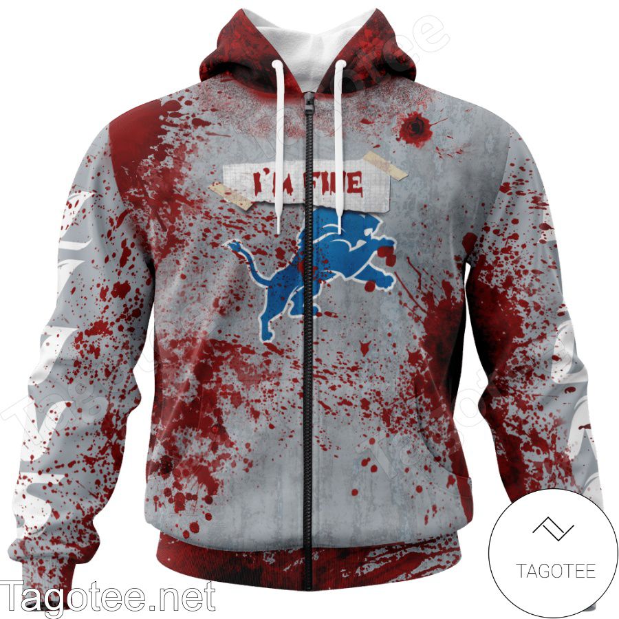 Detroit Lions Blood Jersey NFL Halloween T-shirt, Hoodie x