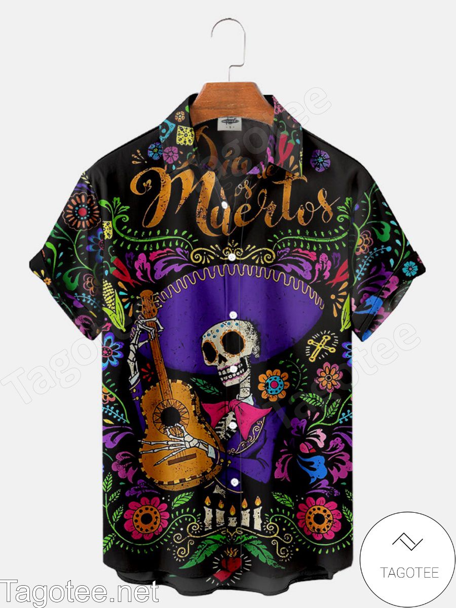 Dia De Los Muertos Poster Halloween Hawaiian Shirt