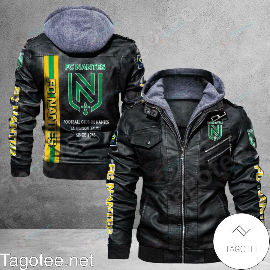 FC Nantes Logo Leather Jacket
