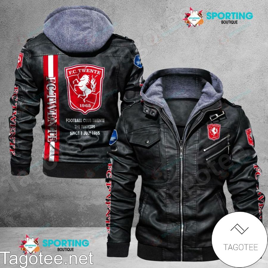 FC Twente Logo Leather Jacket