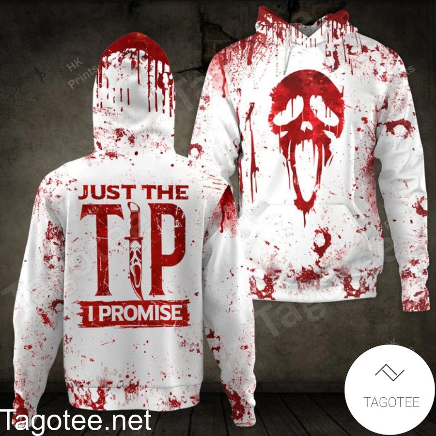 Ghostface Just The Tip I Promise Blood Stains Halloween Hoodie And Pants