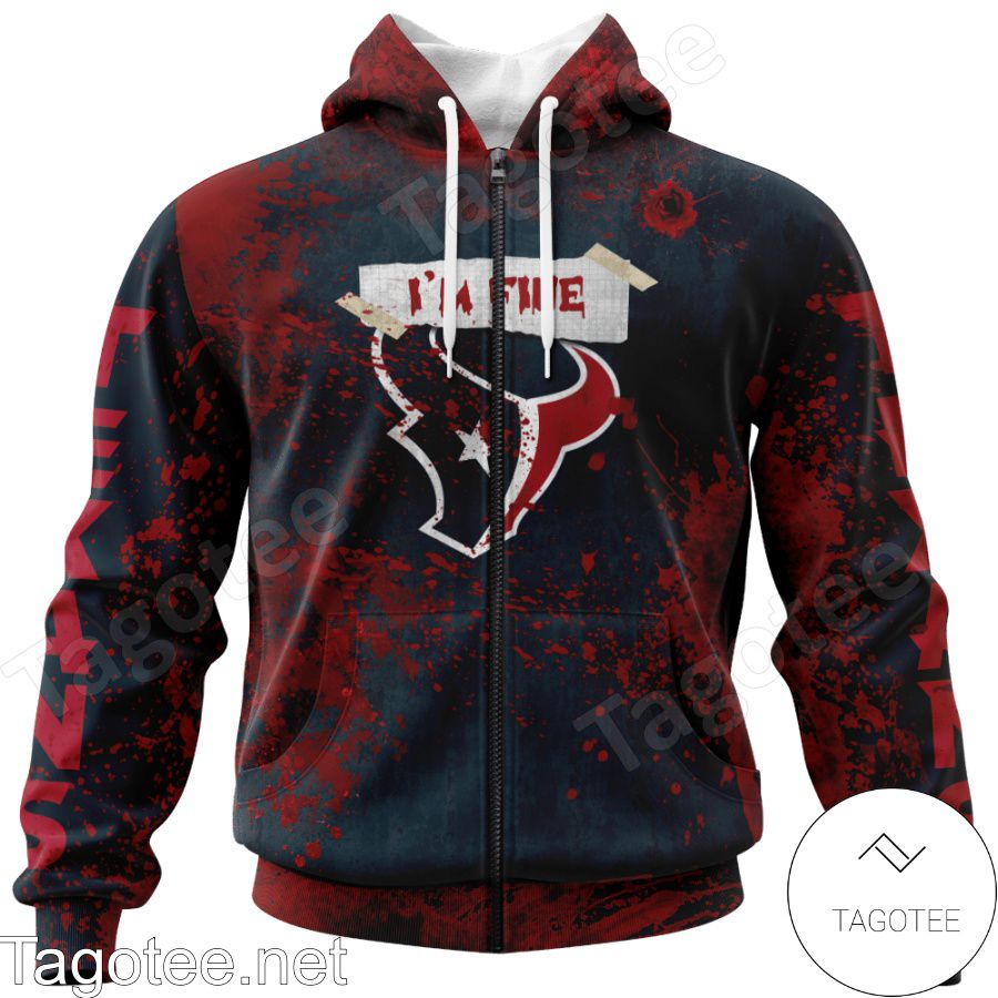 Houston Texans Blood Jersey NFL Halloween T-shirt, Hoodie x