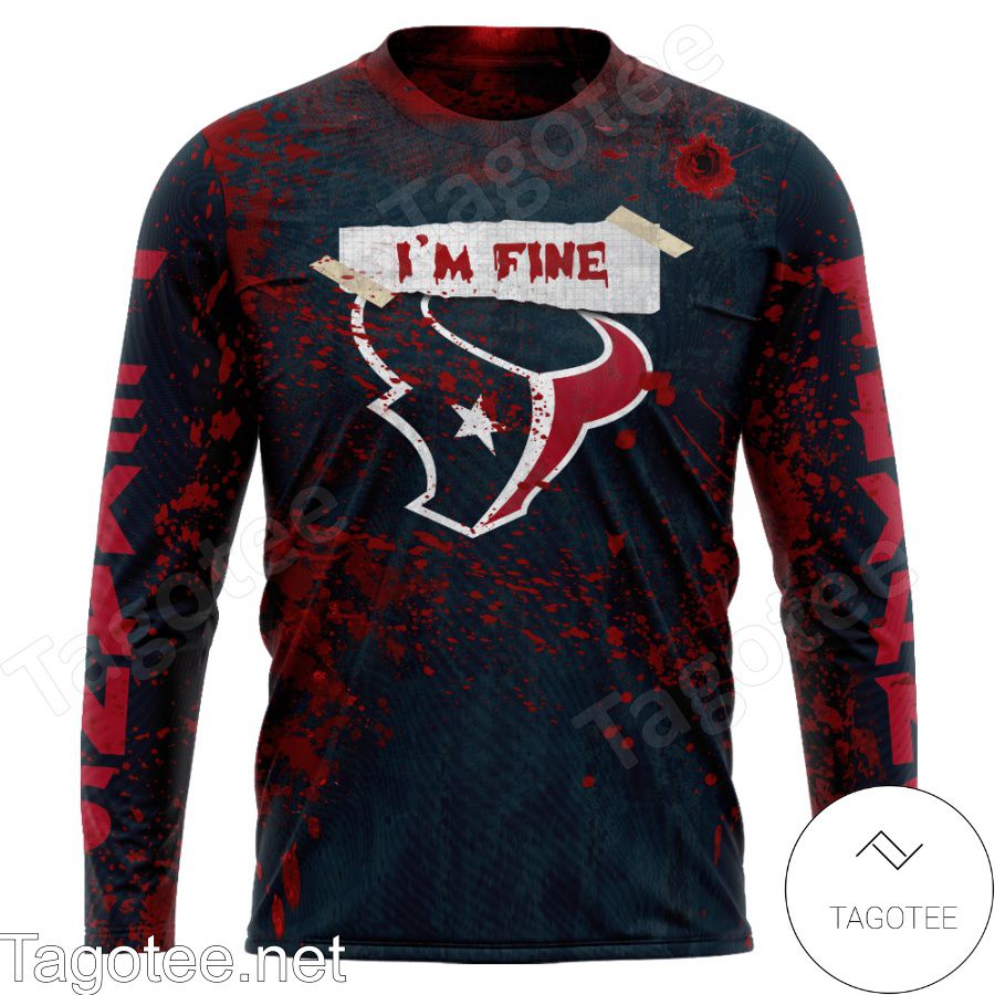 Houston Texans Blood Jersey NFL Halloween T-shirt, Hoodie y