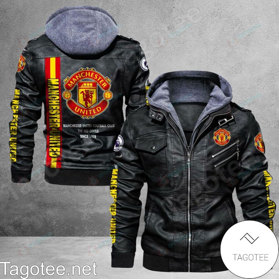 Manchester United Logo Leather Jacket