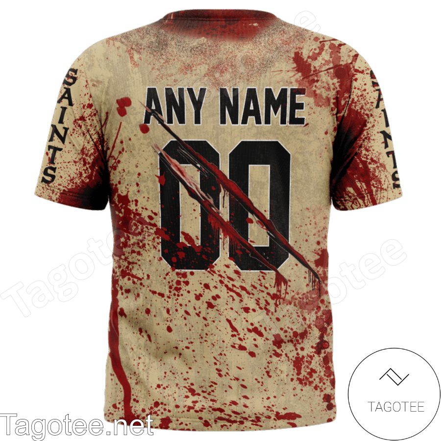 New Orleans Saints Blood Jersey NFL Halloween T-shirt, Hoodie a