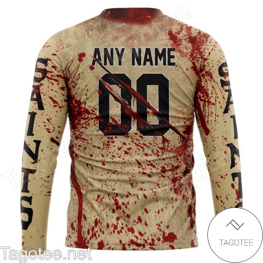 New Orleans Saints Blood Jersey NFL Halloween T-shirt, Hoodie z