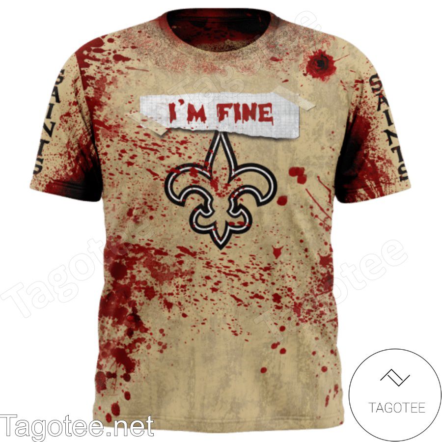 New Orleans Saints Blood Jersey NFL Halloween T-shirt, Hoodie