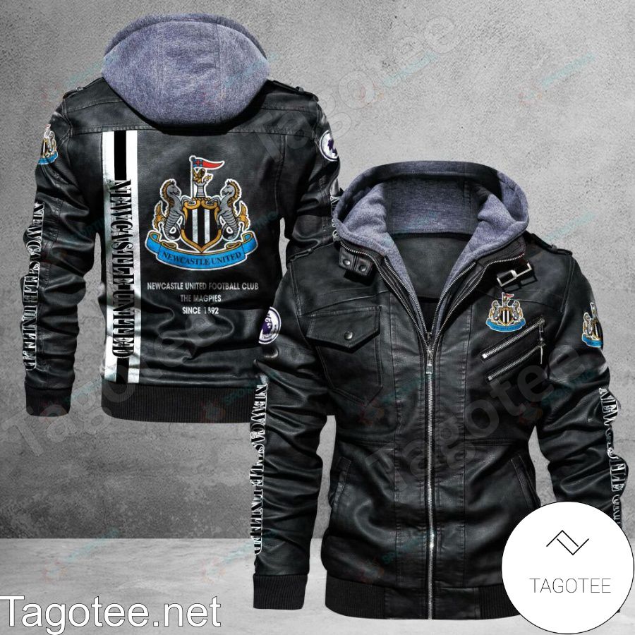 Newcastle United F.C Logo Leather Jacket
