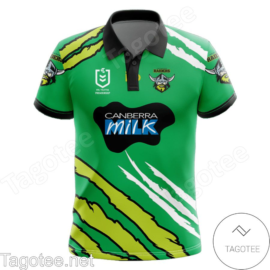Personalized Canberra Raiders NRL Green Shirts, Polo, Hoodie x