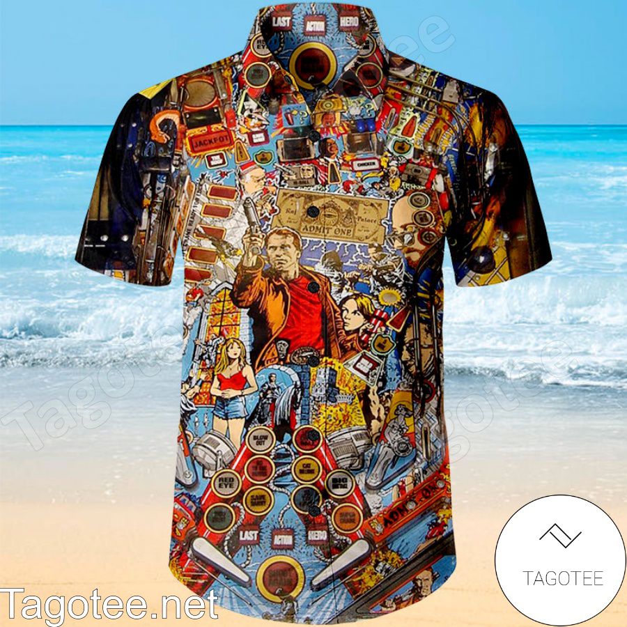 Pinball Action Arcade Hawaiian Shirt