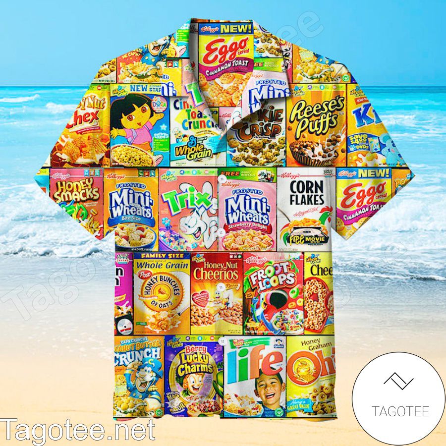 Retro Cereal Box Hawaiian Shirt