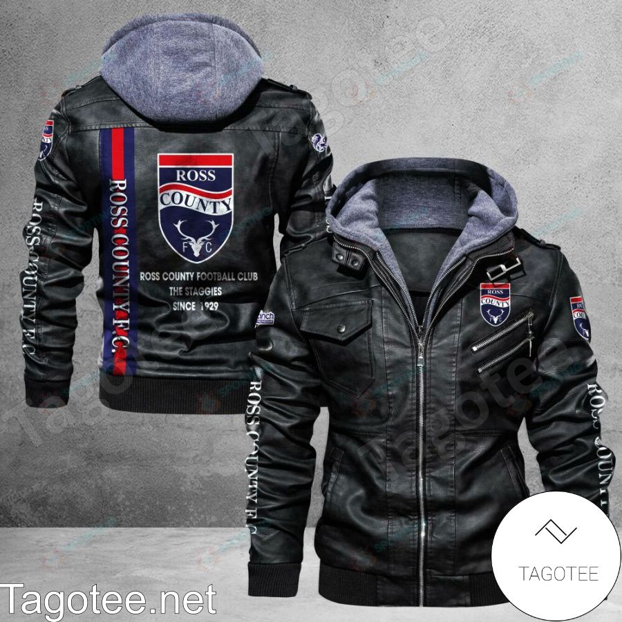 Ross County Logo Leather Jacket