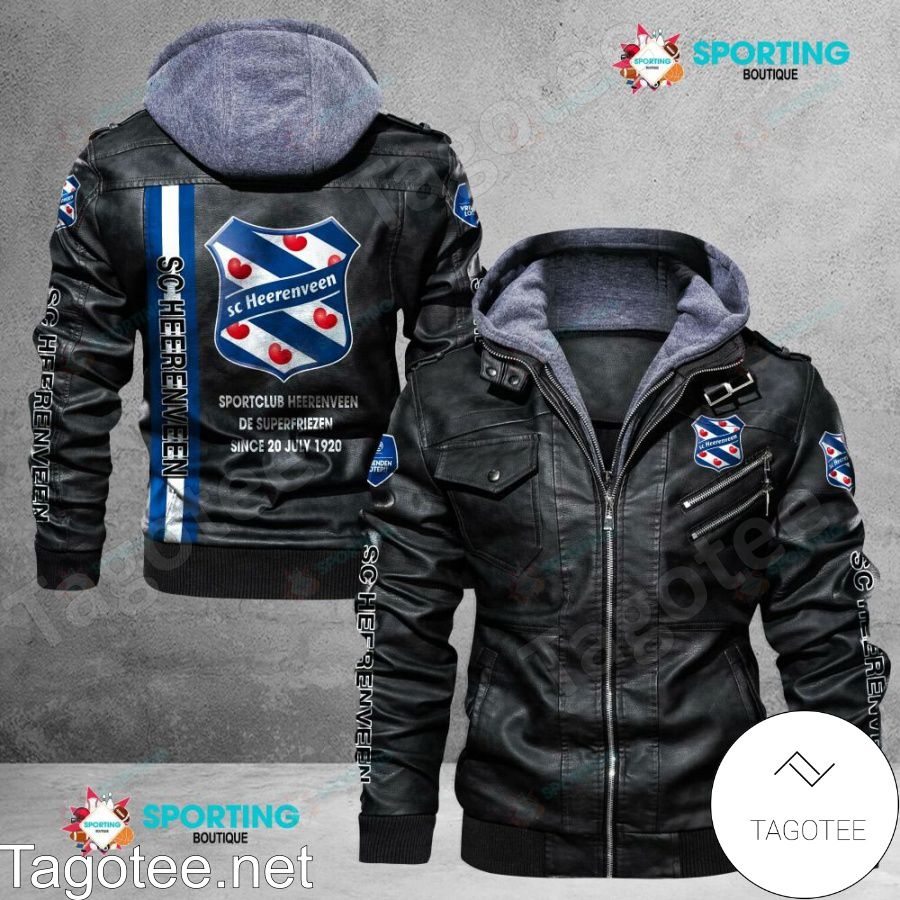 SC Heerenveen Logo Leather Jacket