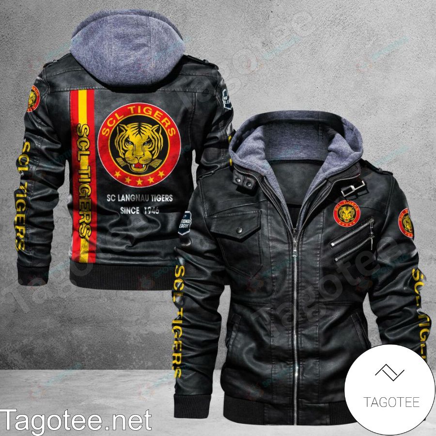 SCL Tigers Logo Leather Jacket