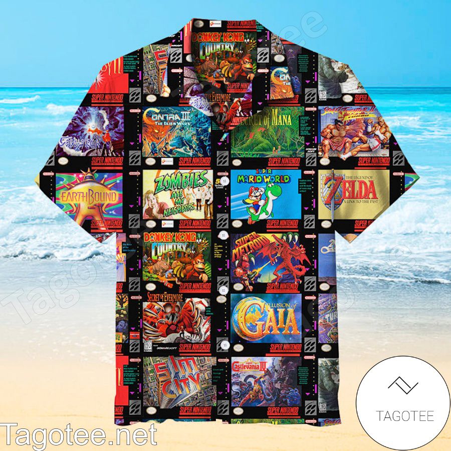 Super Nintendo Entertainment System Hawaiian Shirt