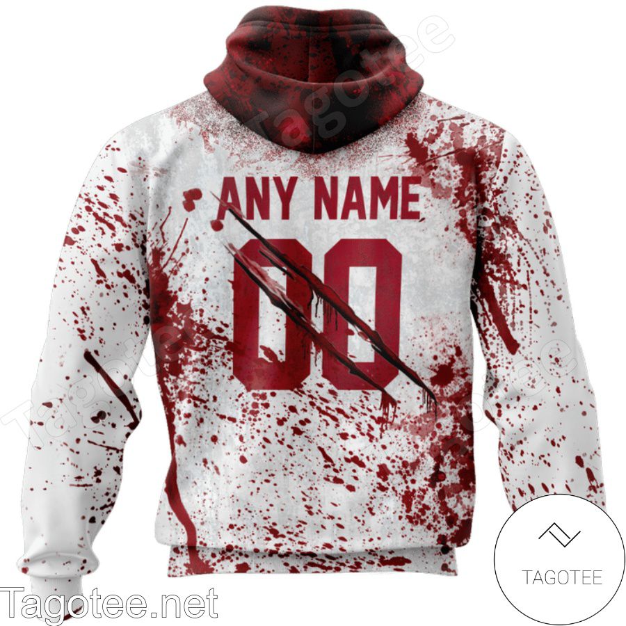 Tampa Bay Buccaneers Blood Jersey NFL Halloween T-shirt, Hoodie c